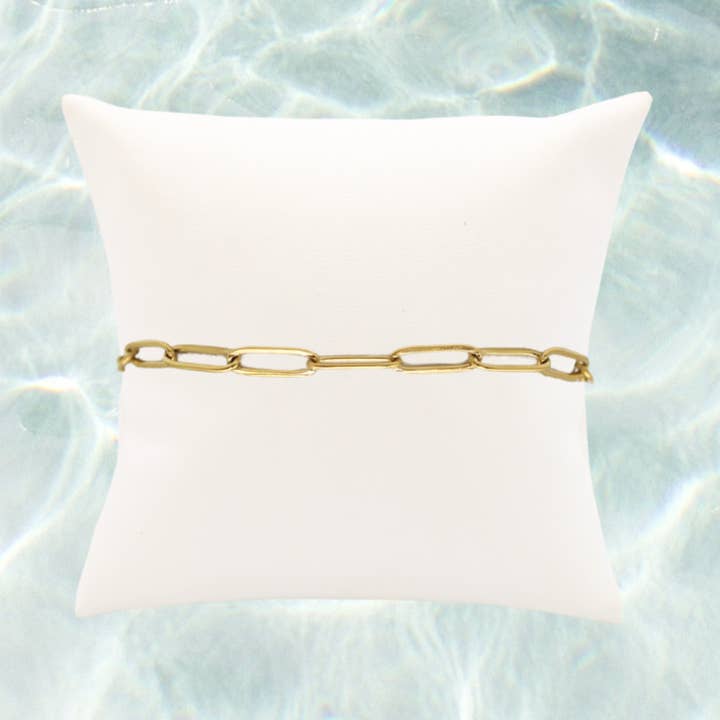 Gold Storyline Bracelet | Waterproof, Hypoallergenic & Tarnish Resistant for wholesale by The Charm Bar Company