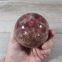 Keystone Crystals - Wholesale Spiritual Stone/Crystal - Strawberry Quartz Sphere Large Display Size1