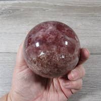 Keystone Crystals - Wholesale Spiritual Stone/Crystal - Strawberry Quartz Sphere Large Display Size1