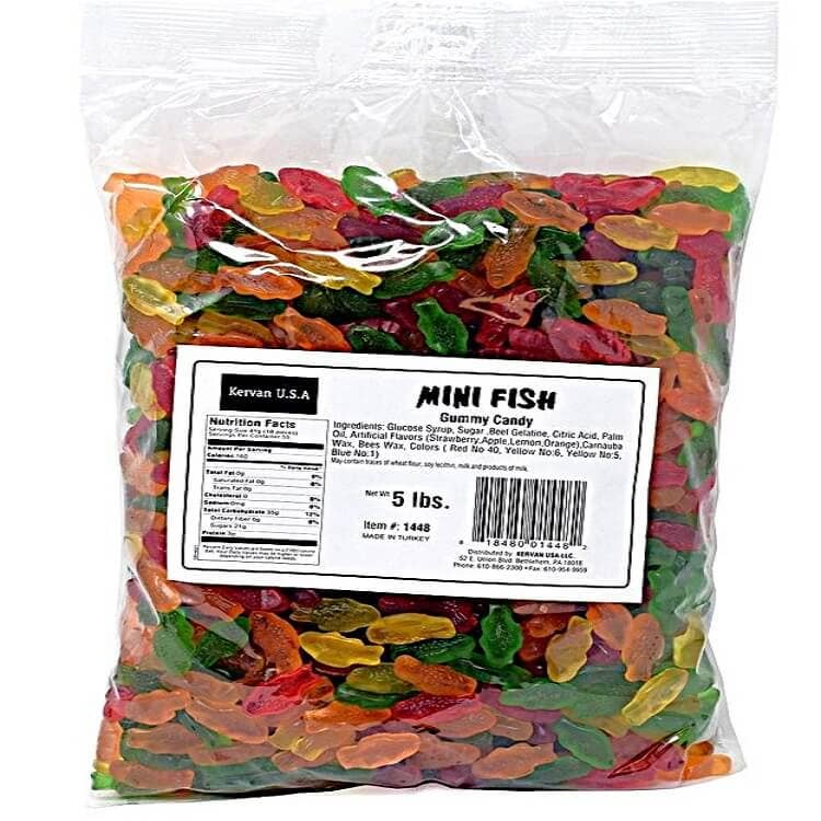 Long Island Candy Factory - Wholesale Gummy - Kervan  Mini Fish Gummies Assorted Colors 5 lb0