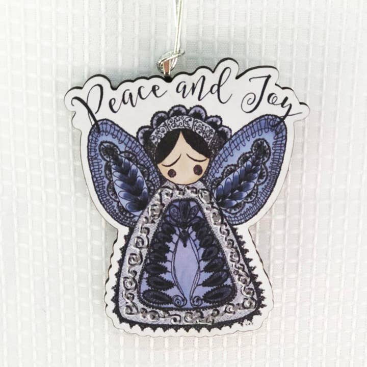 Blue Angel Ornament, Angel Gift Tag for wholesale by Katekreates