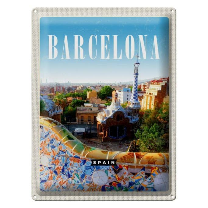 Barcelona Espanha Travel La Pedrera 30x40 cm Sinal de Lata por atacado de Femer