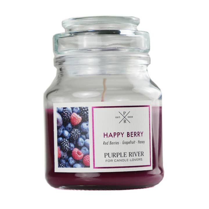Vela Perfumada Happy Berry - 113g por atacado de Purple River