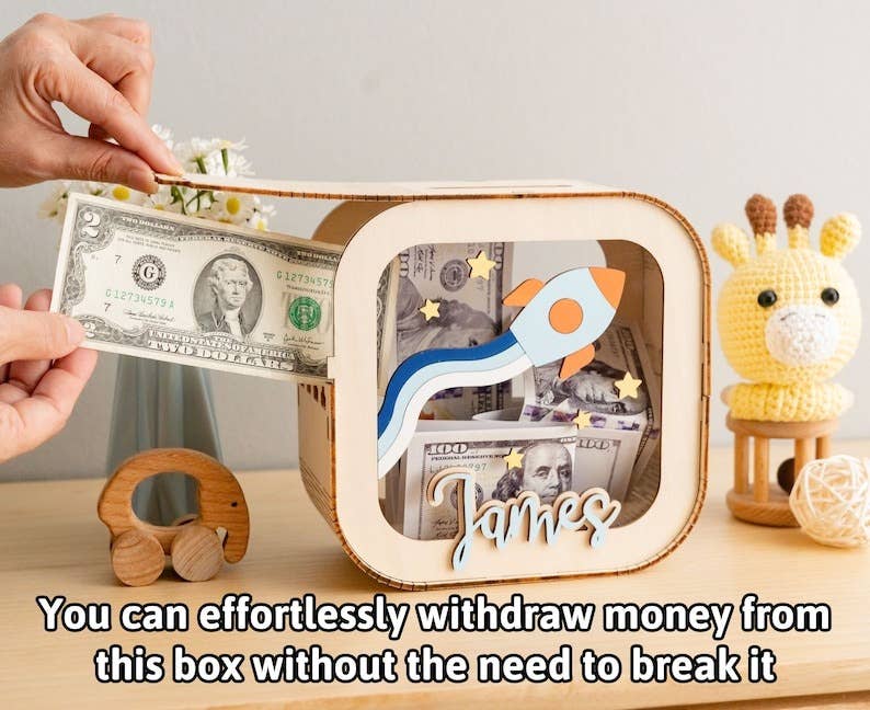 BearCrafts - Wholesale Money/Piggy Bank - Kids & Baby - Personalized Money Box E105