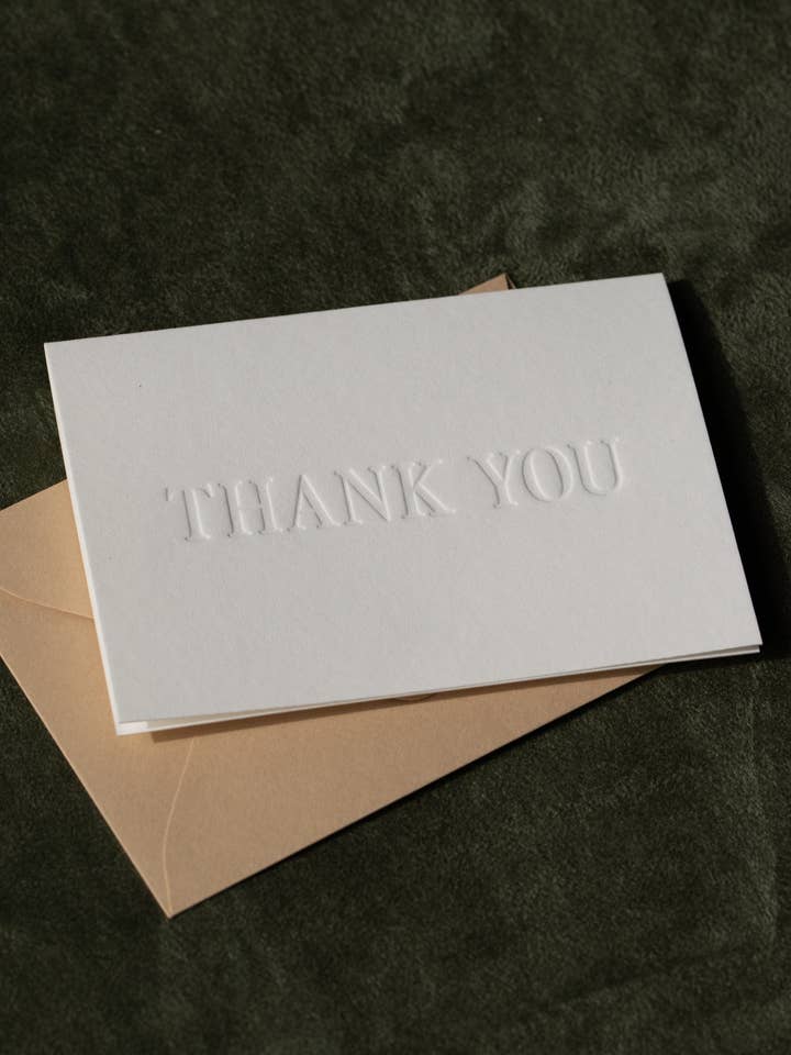 Cartes de remerciement Blind Impression (lot de 8) pour la vente par Reverie Press