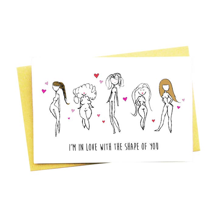 I'm In Love With The Shape Of You Greeting Card for wholesale by Nocturnal Paper