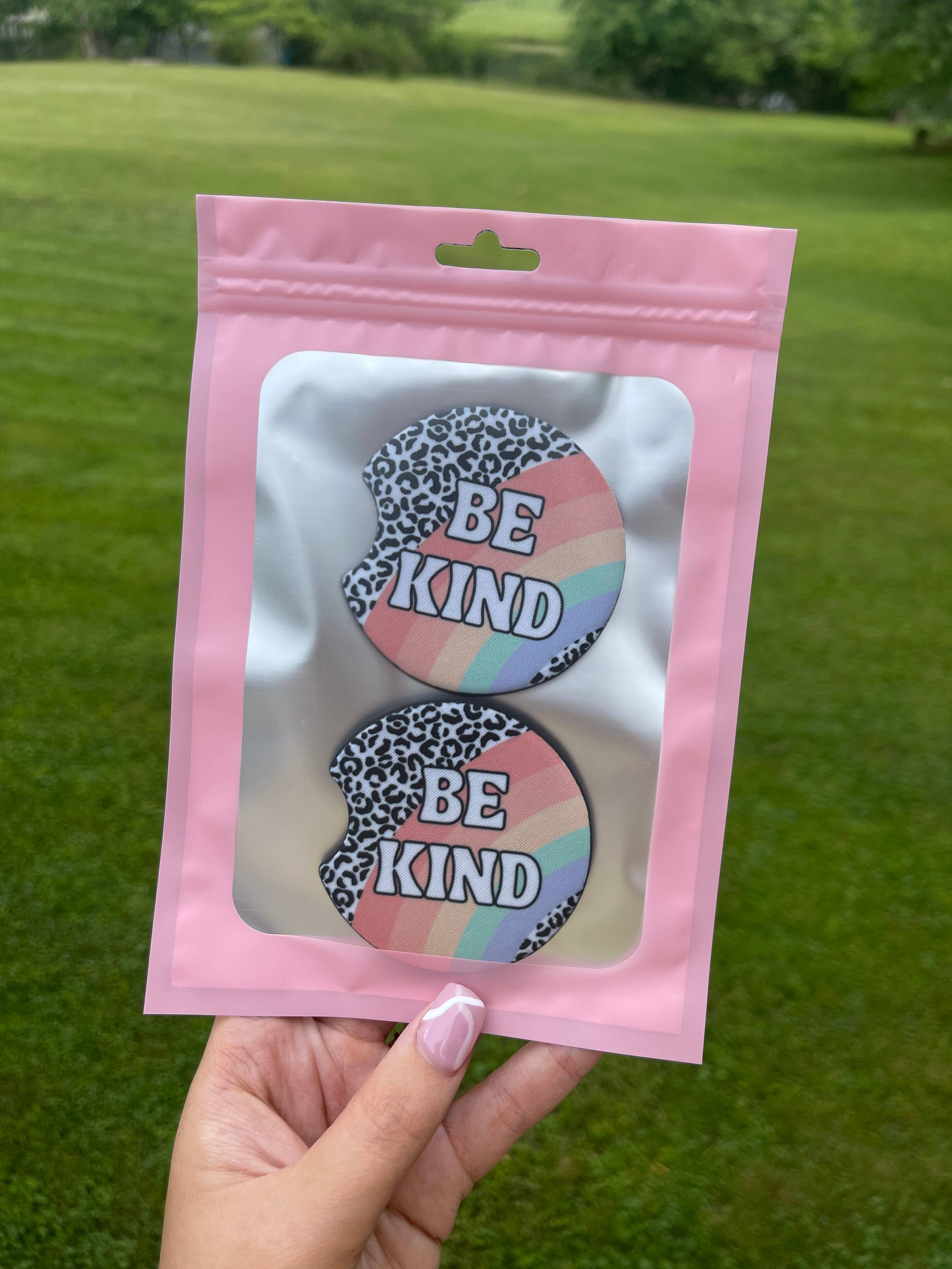 SarahMackenzieStudio - Wholesale Car Coaster - Women's - Be Kind Car Coasters3