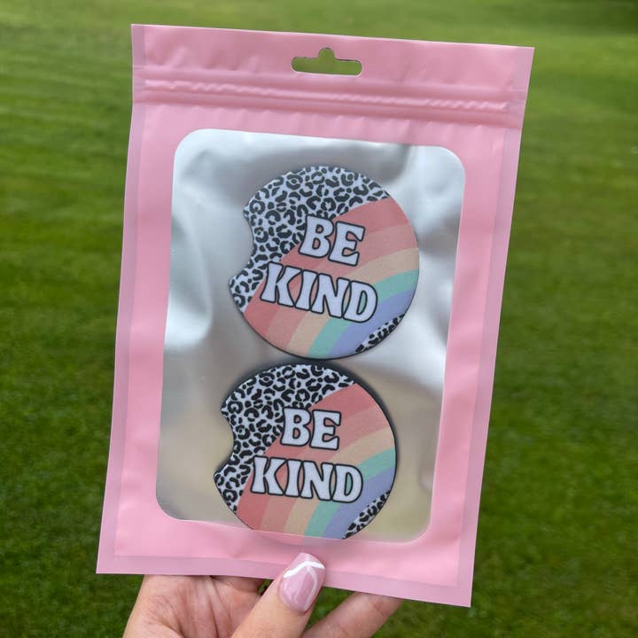 SarahMackenzieStudio - Wholesale Car Coaster - Women's - Be Kind Car Coasters3