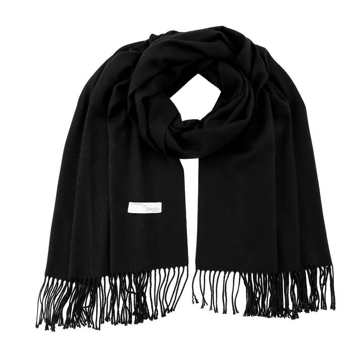 Emilie collection – wholesale Halsduk - Dam – Pashminasjal svart4