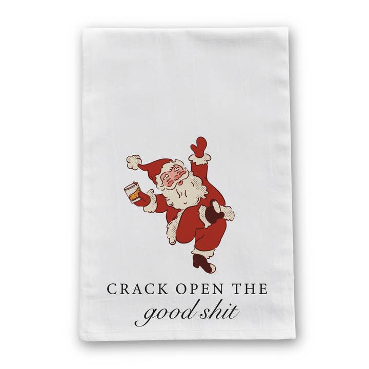 Torchon de Noël drôle Ouvre le bon bordel pour la vente par Barrel Down South