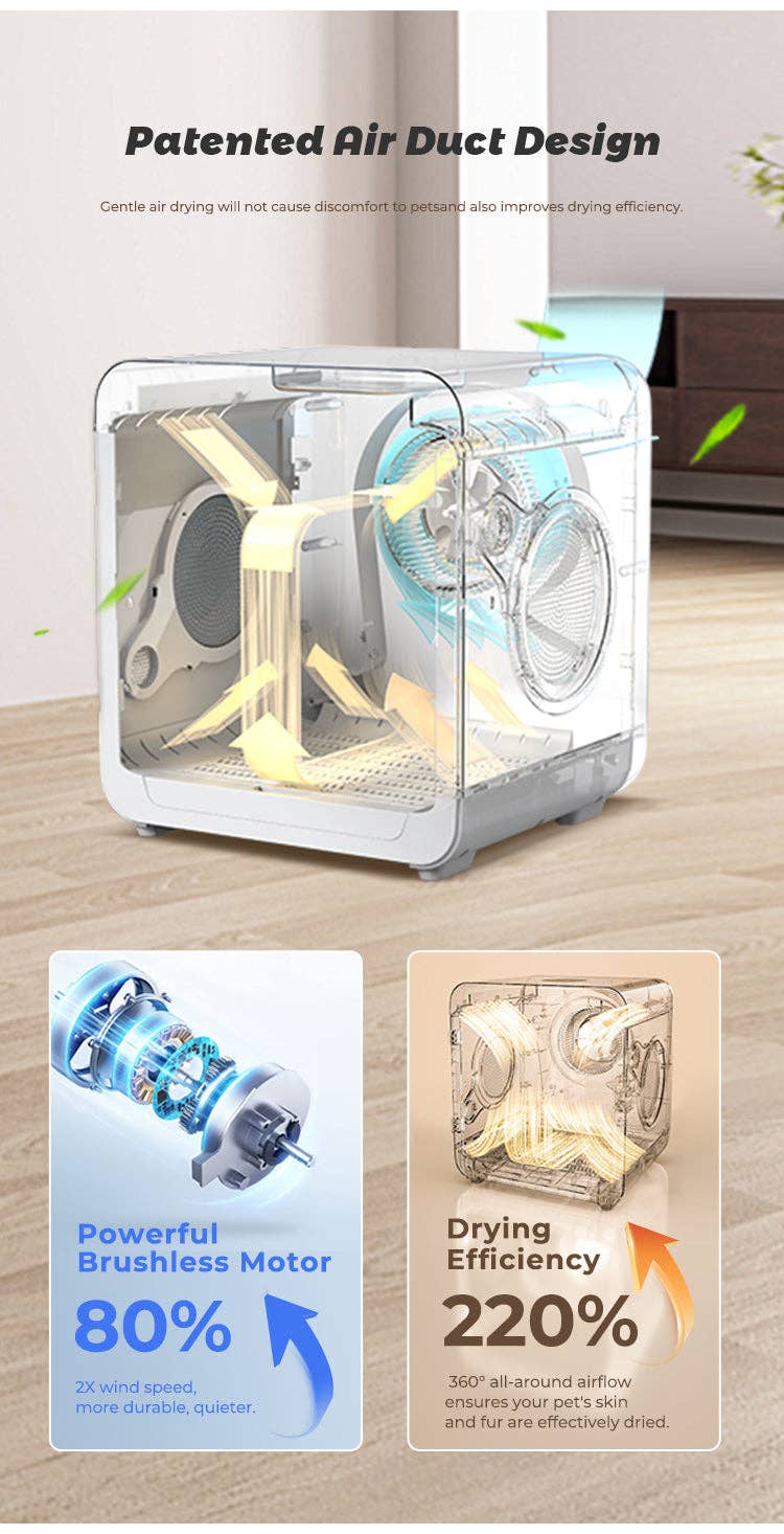 39F Inc. - Wholesale Pet Grooming Aid - Dog - Cream White Pet Dryer Room for Small Dogs and Cats8