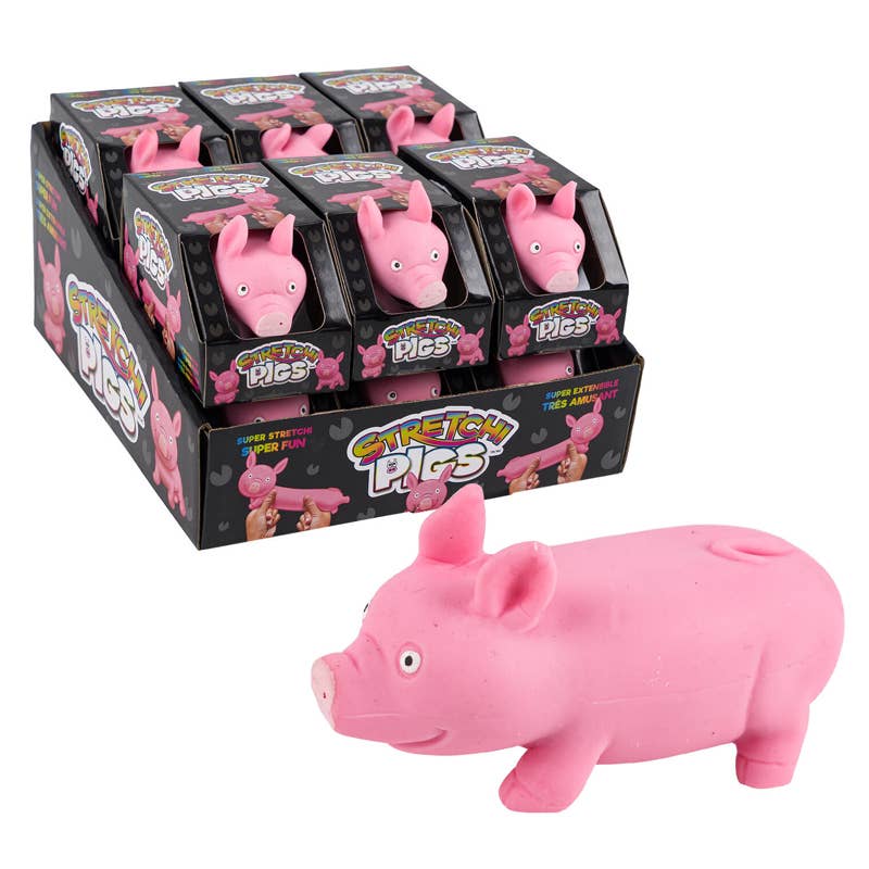 Deluxe Import Trading - Wholesale Stress Relief Ball/Dough - TOY 2.25''H STRETCHY PIGS0