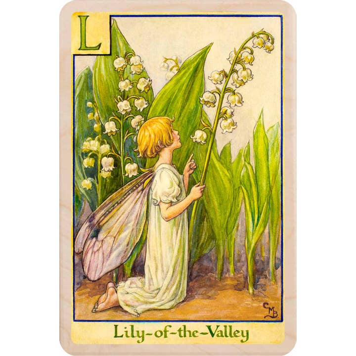 THE WOODEN POSTCARD COMPANY – Cartão de saudação diária por atacado – Fada do Lírio-do-Vale - Cartões e ímanes ecológicos