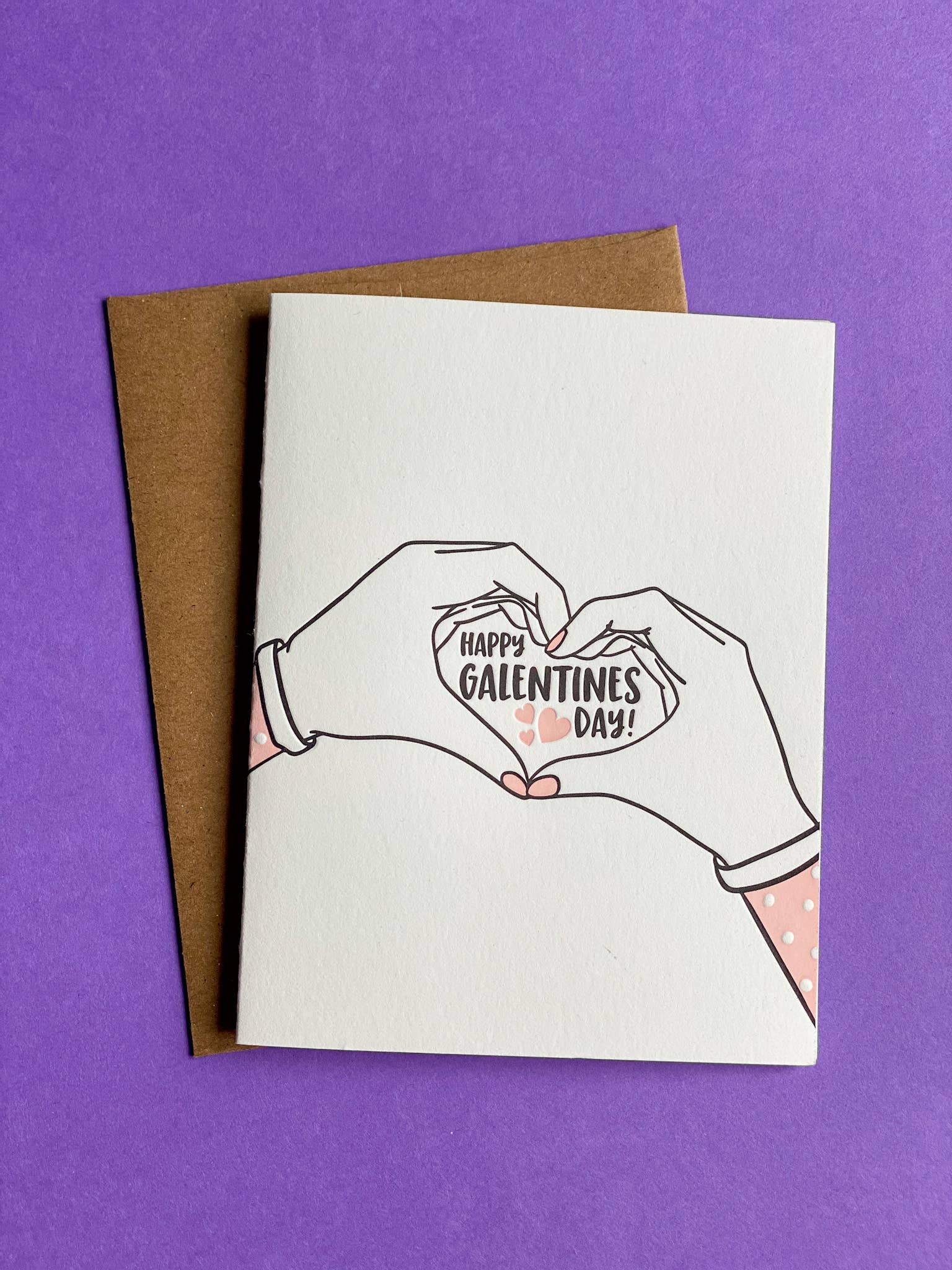 Stack Paper Press - Wholesale Valentine's Day Card - Happy Galentines Day Letterpress Card3
