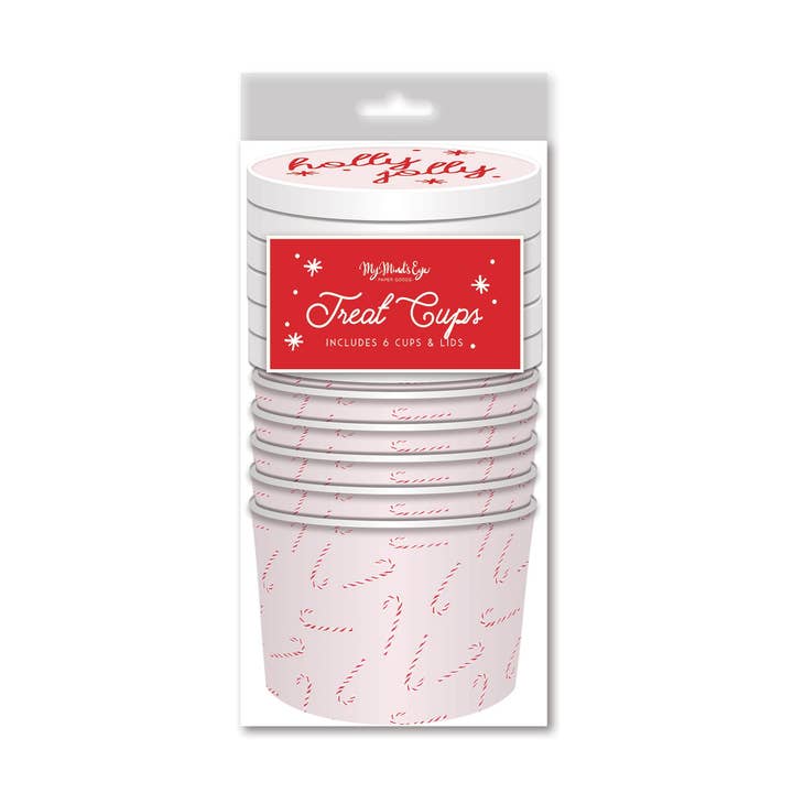 WHM1017 - Whimsy Santa Scattered Candy Cane Treat Cup for wholesale by My Mind’s Eye