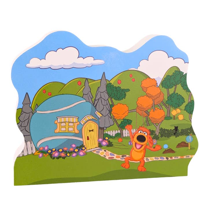 Bob Dog's Tennis Ball House - PBS Kids Show Donkey Hodie for wholesale by Cats Meow Village