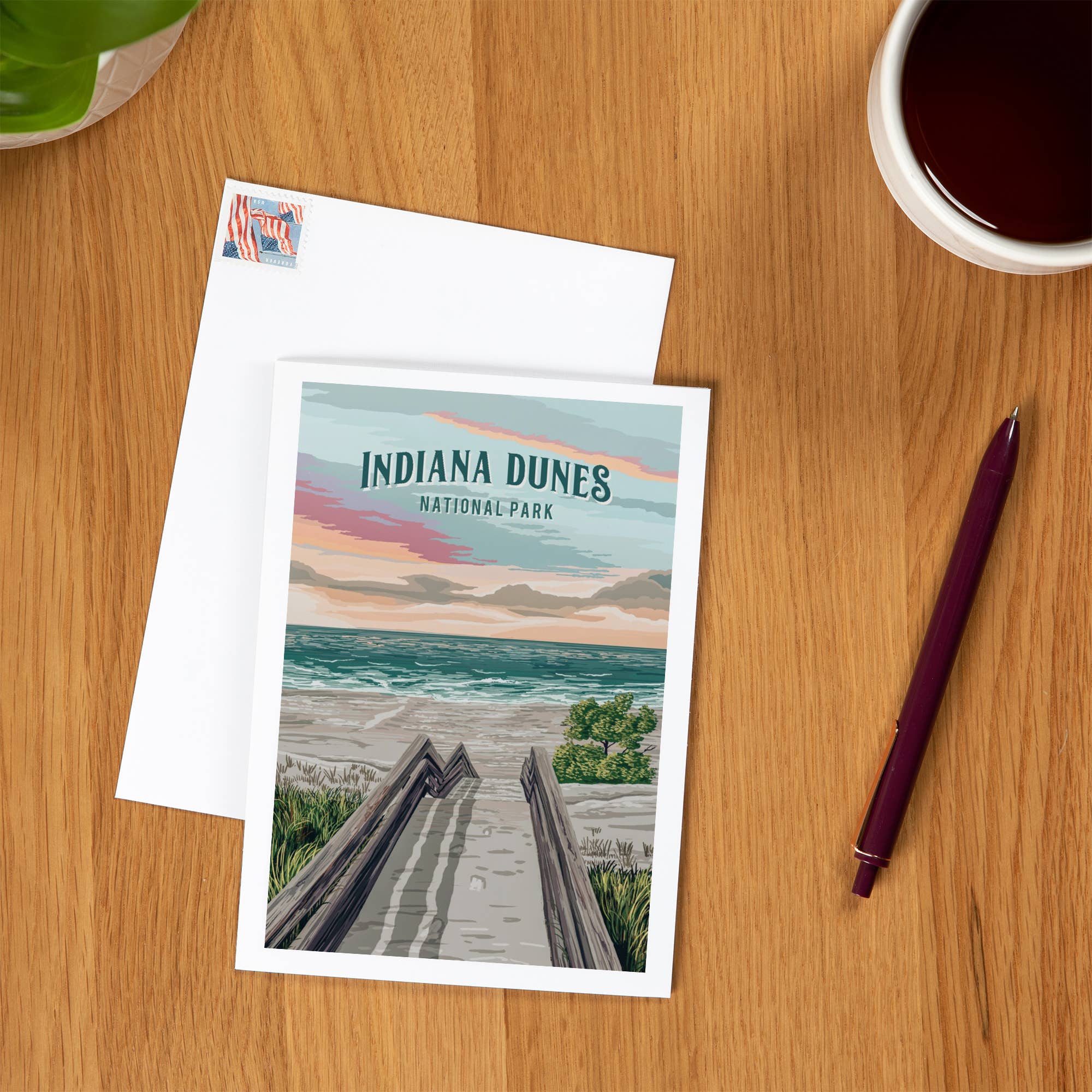 Lantern Press - Wholesale Everyday Greeting Card - GREETING CARD Indiana Dunes National Park, Indiana1