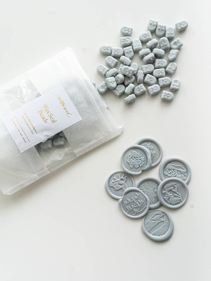 Pale Gray Wax Beads for Wax Seals for wholesale by Written Word Calligraphy