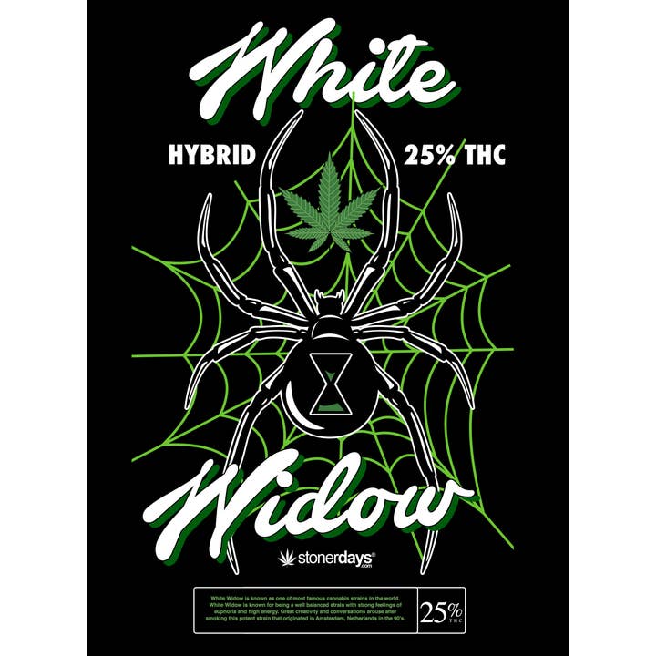 Felpa con cappuccio White Widow per la vendita all'ingrosso da parte di StonerDays Apparel