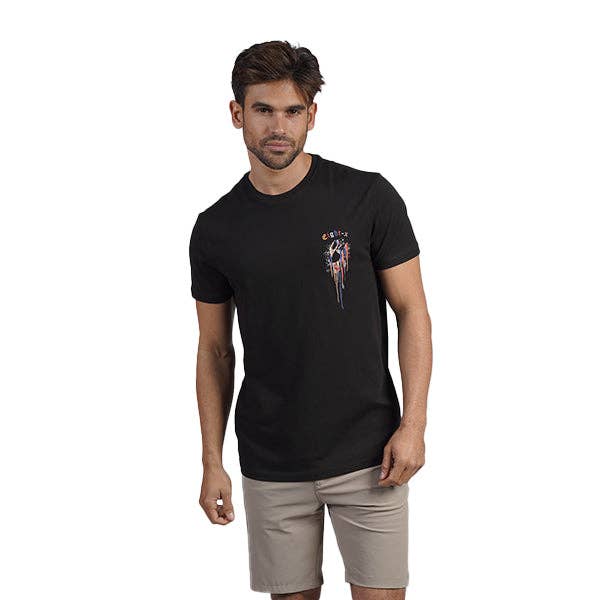 Inhoud Onder Druk Grafisch T-Shirt - Zwart voor wholesale door EIGHT X