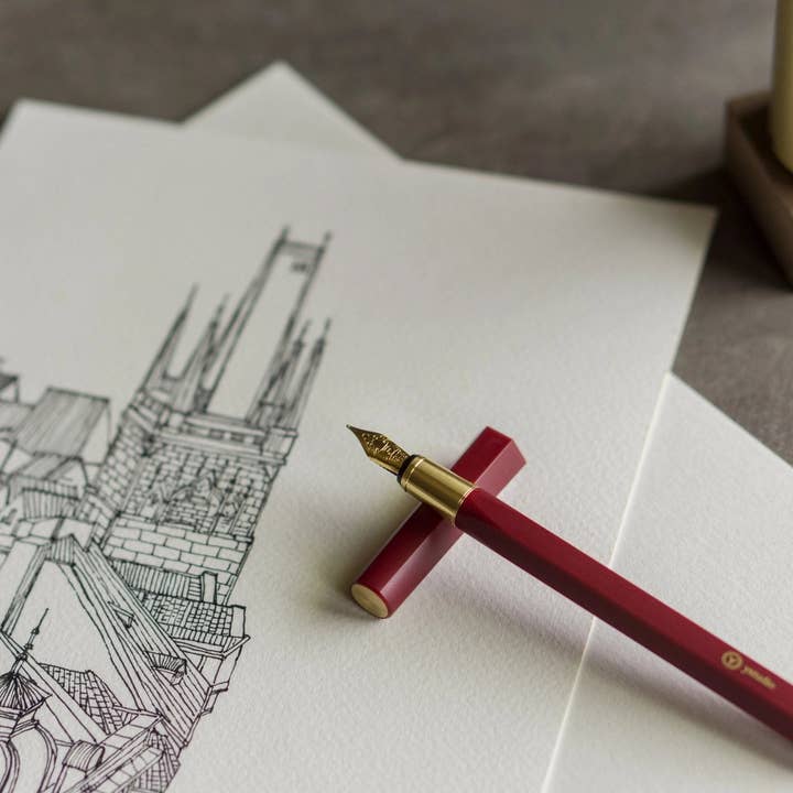 ENTREPÔT - Wholesale Pen - YSTUDIO - Resin Fountain Pen (Red)4