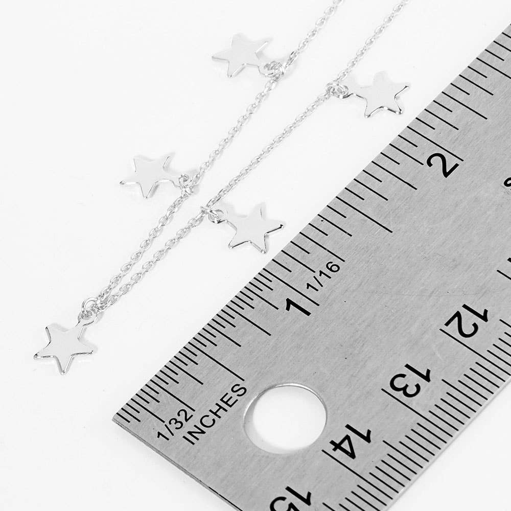 Sensibling Corp. - Wholesale Anklet - Gold Dipped Star Charm Station Anklet7