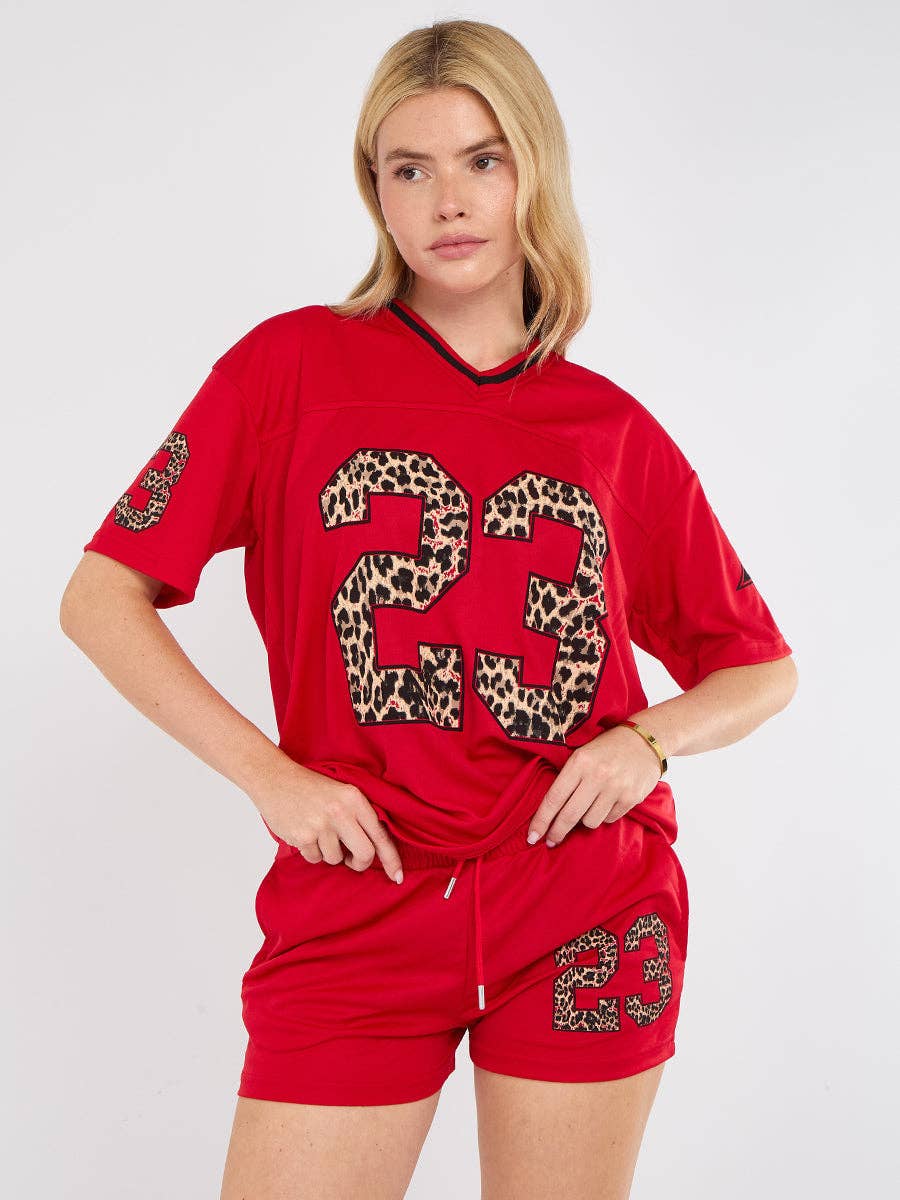AX Labels - Wholesale Top & Short Set (NOT Loungewear) - Women's - Leopard Print 23 T-Shirt With Shorts Co-ord46
