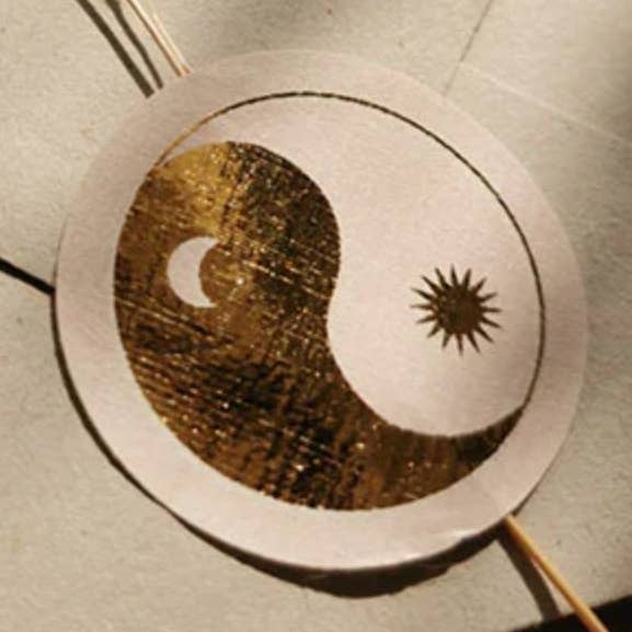 YIN YANG - STICKER - GOLD FOIL - SUN & MOON for wholesale by Anna Cosma