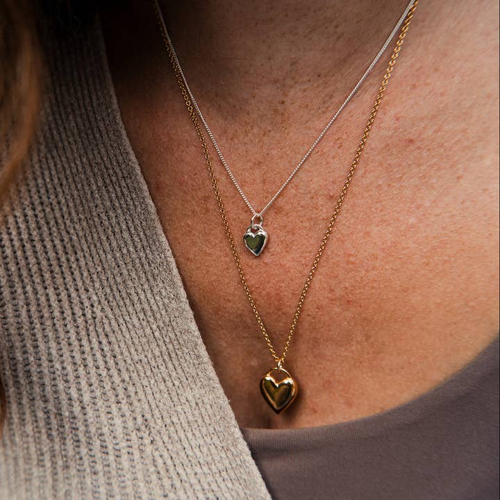 Large Gold plated Heart Pendant for wholesale by Kirsty Taylor Goldsmiths