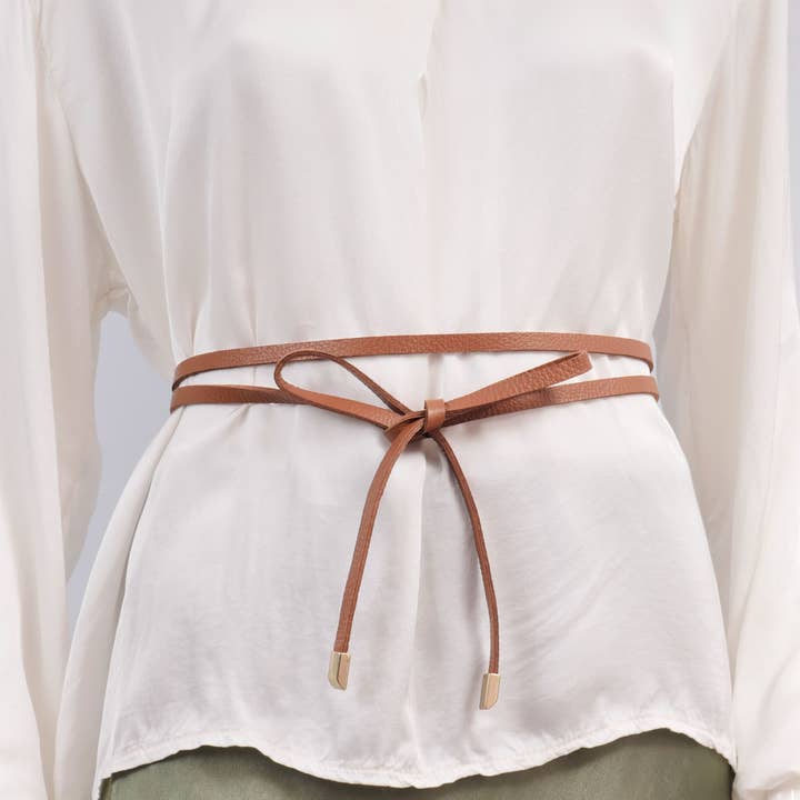 Cecile Wang – Cinto - Mulher por atacado – Cinto de corda em pele BK00710