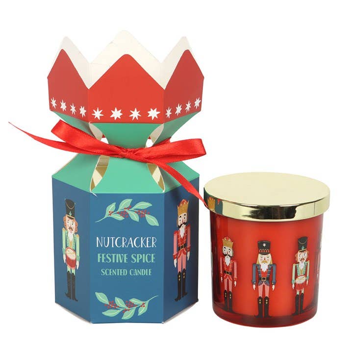 Something Different Wholesale - Wholesale Jar/Filled Candle - Nutcracker Festive Spice Christmas Cracker Candle1