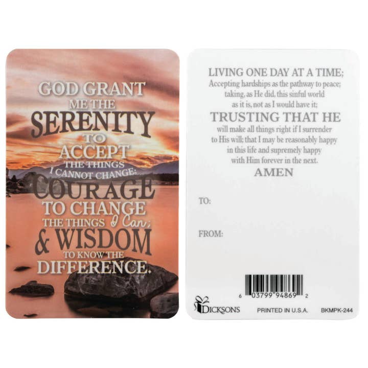 Dicksons - Wholesale Religious Card - Serenity Prayer Pocketcard