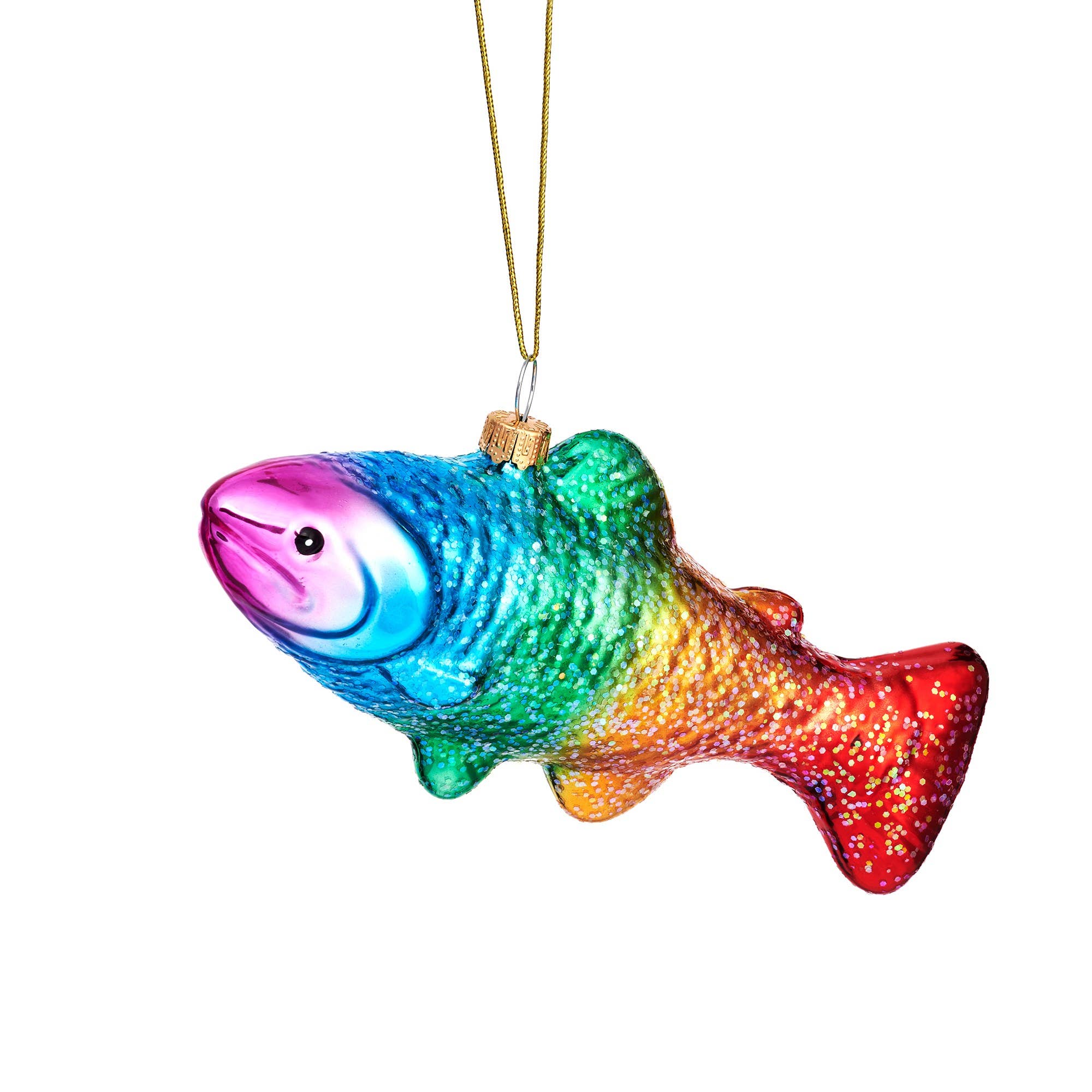 Sass & Belle Europe - Wholesale Christmas Decoration - Rainbow Trout Shaped Bauble0