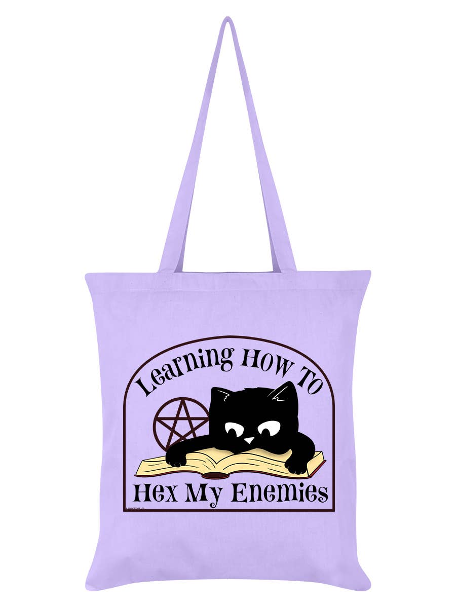 Grindstore – wholesale Tote bag – Unisex – Learning How To Hex My Enemies Lilac Tote Bag0