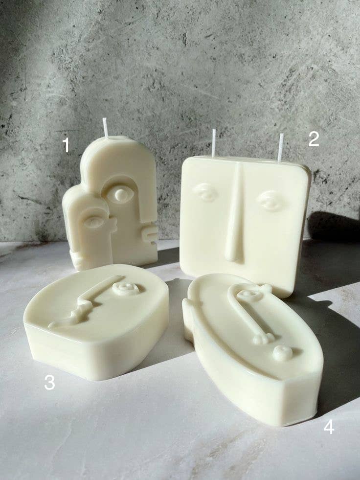 youngpee – Engroshandel Gavelys – Abstrakte ansigter Picasso hovedlys, hjemmeduft dekoration0