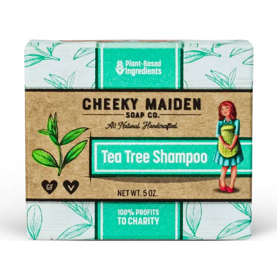 Tea Tree Shampoo Bar for wholesale by Cheeky Maiden Soap Co