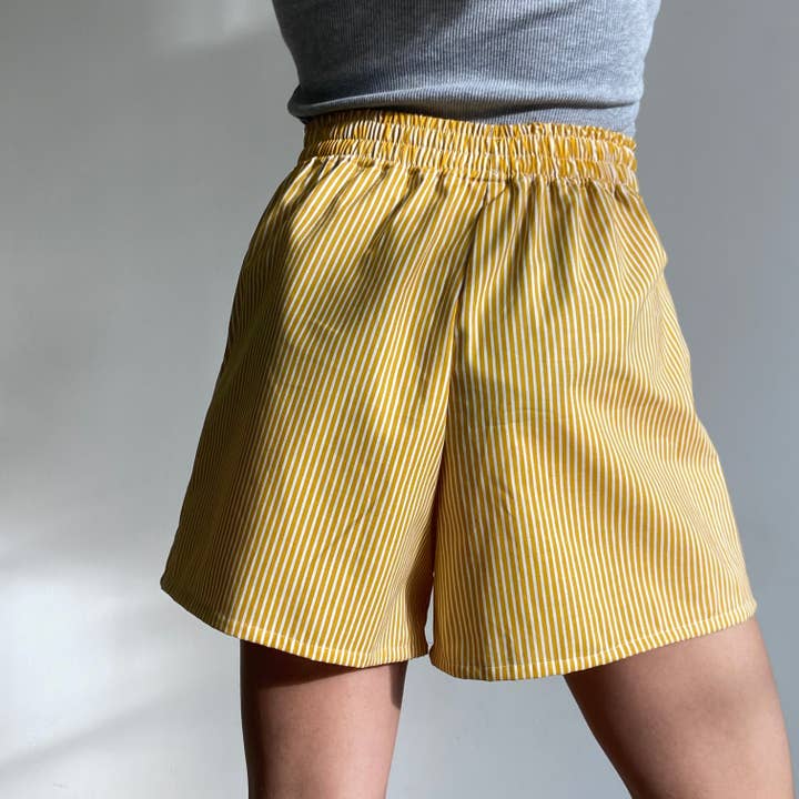 Lenereidi - Wholesale Shorts - Women's - Boxer Rebecca - Yellow Stripes1