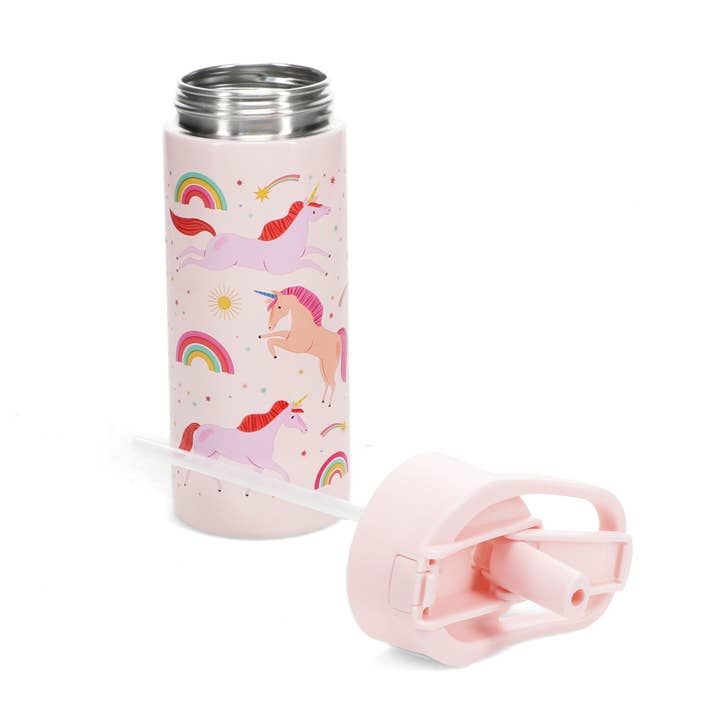Rex B2B - UK – wholesale Water bottle – Stainless steel bottle with push button lid 500ml - Unicorn2