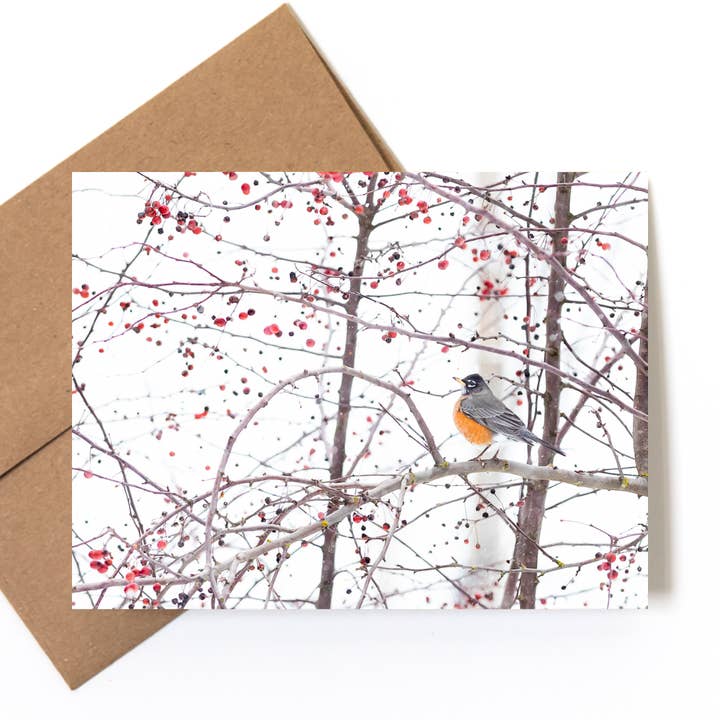 Cartão de Cumprimentos com Foto da Natureza "Dia de Neve" por atacado de Andrea Morris Art