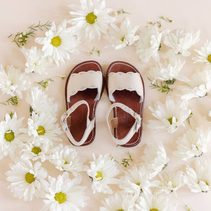 Adelisa & Co - Wholesale Sandals - Kids - Cream Bella {Children's Leather Sandals}