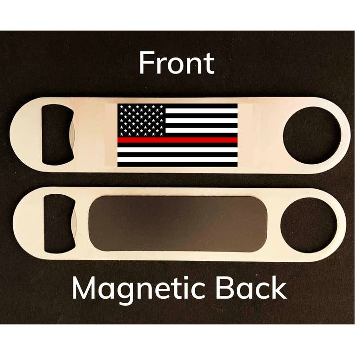 The Wine Steward LLC - Wholesale Bottle/Wine Opener - Firefighter Memorial Flag Bottle Opener