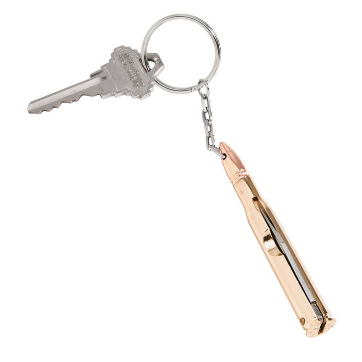 Creative Gifts International Inc. - Wholesale Keychain - Unisex - Bullet Shaped Keychainwith Knife, 5"L