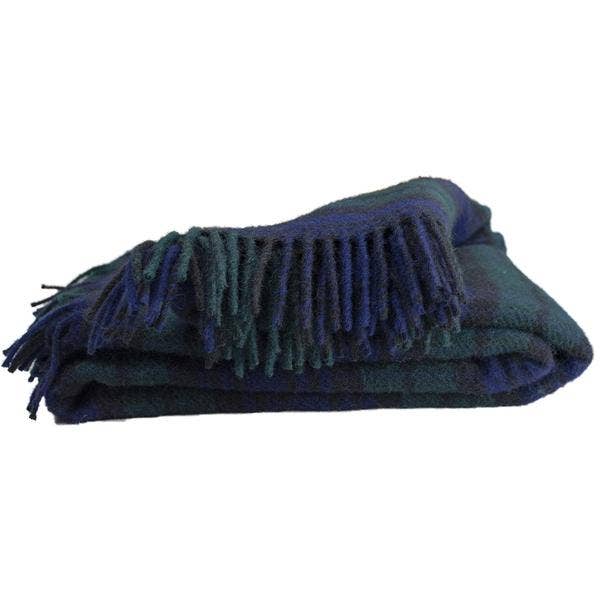 Prince of Scots – wholesale Throw blanket – Highland Tweeds Wool Fluffy Throw  - Black Watch3