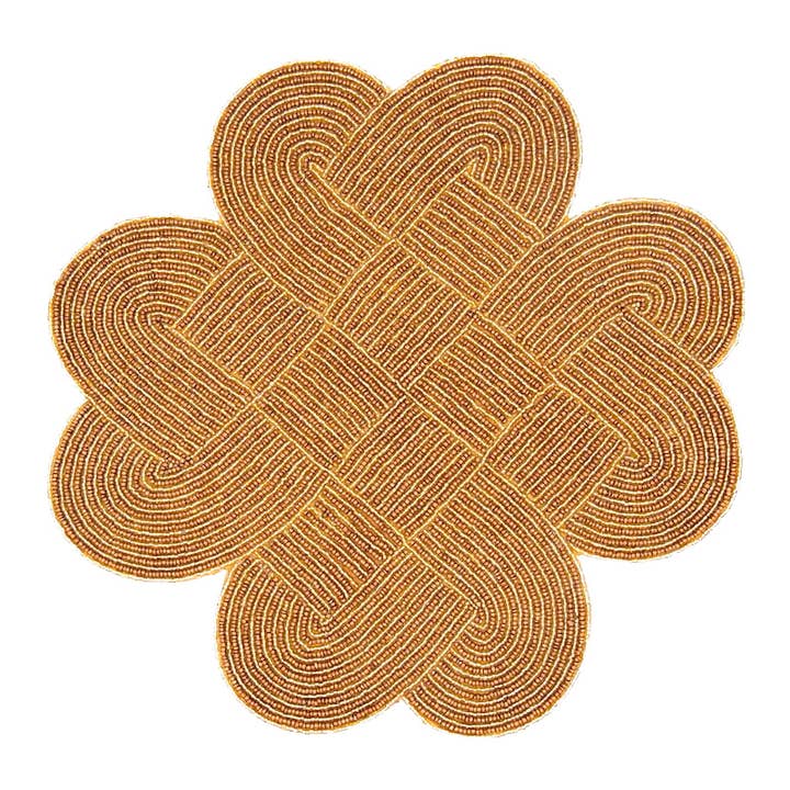 Sets de table Knot - Or rose et bronze pour la vente par Von Gern Home
