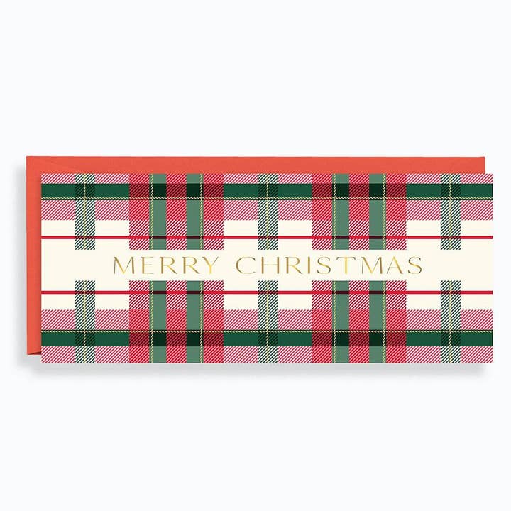 Plaid Merry Christmas Money Christmas Card for wholesale by Paper Source Wholesale