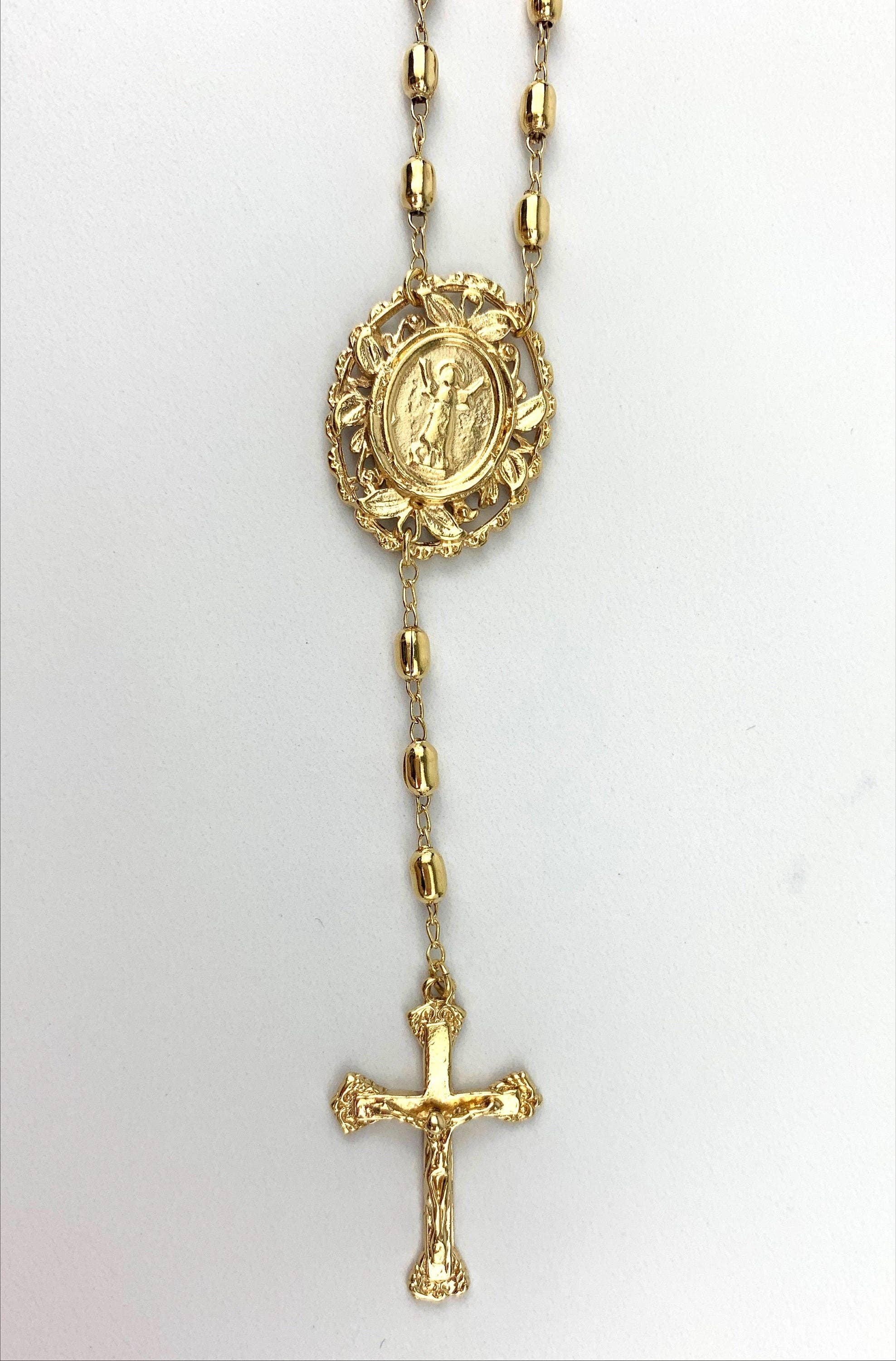 Luxus Accessories - Wholesale Prayer Beads Necklace - 18k Gold Filled Beaded Divine Child Rosary3