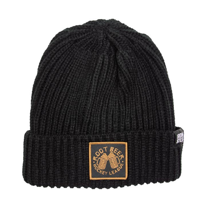 Root Beer Hockey League Ribbed Beanie for wholesale by Iron+Steel Hockey