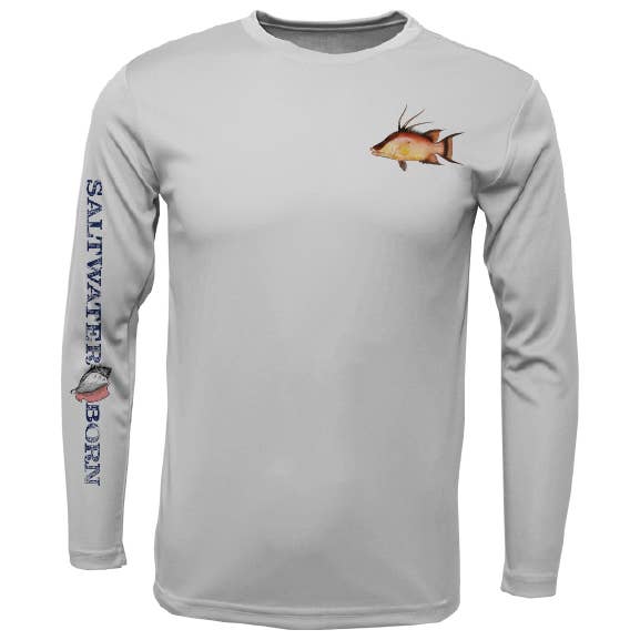 SK Hogfish on Chest Long Sleeve UPF 50+ Dry-Fit Shirt for wholesale by Saltwater Born