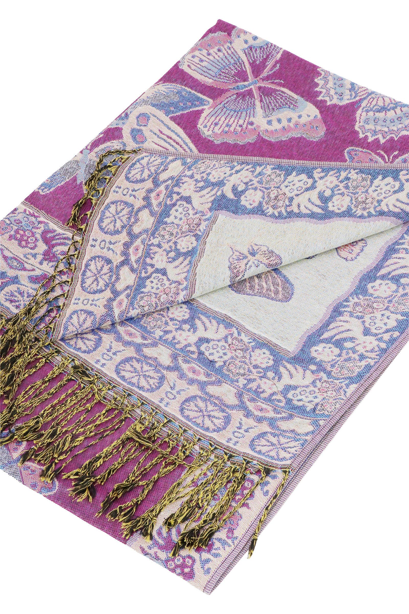 ASSORTED Bohemian Floral Butterfly Pashmina Shawl for wholesale on Faire2
