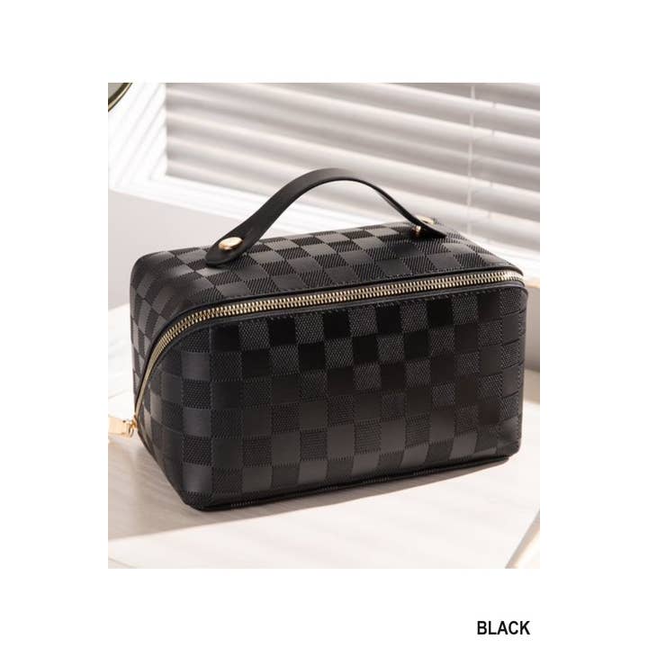 42POPS - Wholesale Makeup/Cosmetic Bag - ,,,,_...._ VEGAN LEATHER MAKEUP BAG SOLID BAG